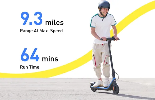 Vista 3 de Segway Ninebot eKickScooter C2 Pro con alcance máximo de 9.3 mi y velocidad máxima de 12.4 mph + casco para niños con certificación dual 80Six