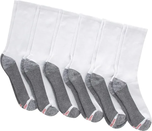 Vista 15 de Hanes Calcetines acolchados Max para hombre, absorben la humedad con control de olores, paquete múltiple