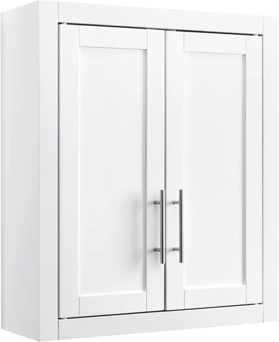Vista 19 de Crosley Furniture Savannah Armario de almacenamiento para baño montado en la pared con estantes para medicinas, Gris