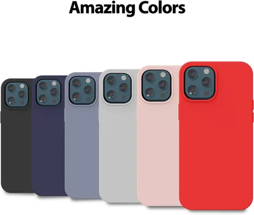 Vista 7 de GOOSPERY Funda para iPhone 12 Pro, silicona y plástico con forro de microfibra suave (negro)