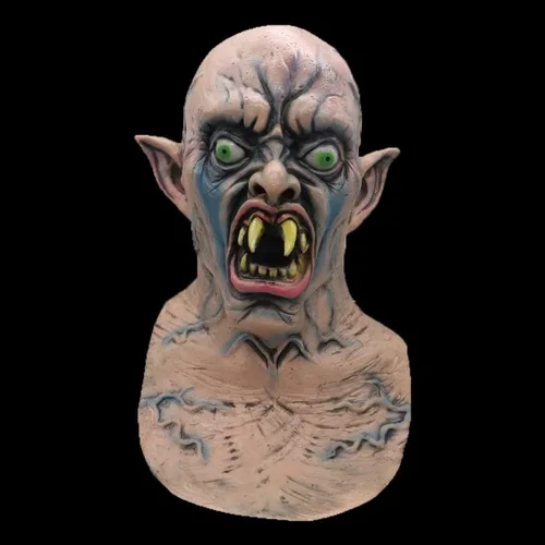 Vista 4 de Bulex Máscara de zombi espeluznante de Halloween máscara facial realista aterradora para fiesta de adultos disfraz de cosplay accesorios