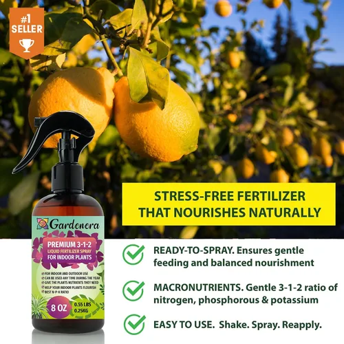 Vista 2 de Gardenera Fertilizante en aerosol multiusos profesional para jardinería doméstica, listo para usar, 3-1-2, alimento suave para plantas para hojas