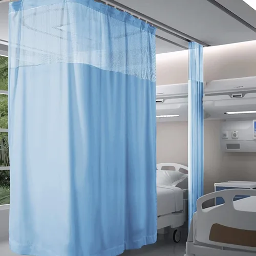 Vista 14 de Fcosie Cortinas divisoras de habitación de hospital con ganchos planos para cubículo, pantalla de privacidad para hospital, clínica médica