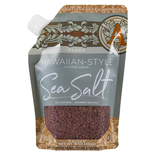 Vista 23 de SaltWorks Hiwa Kai - Tarro de molinillo artesanal negro estilo hawaiano, sal marina, 5.5 onzas