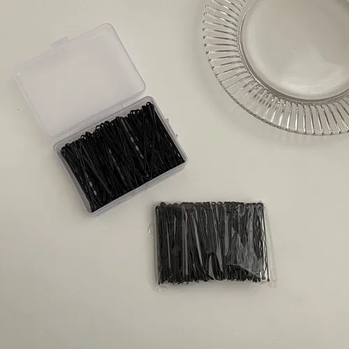 Vista 6 de Horquillas de pelo negro para boda en forma de U (120 unidades)
