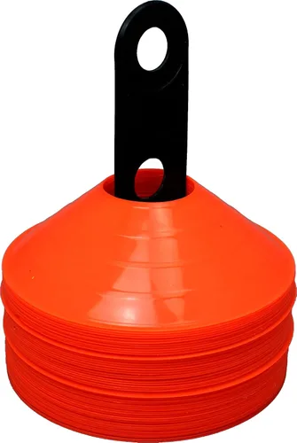 Vista 3 de BlueDot Trading Conos deportivos de alta visibilidad para entrenamiento de agilidad, fútbol, fútbol, baloncesto, marcadores de cono de campo