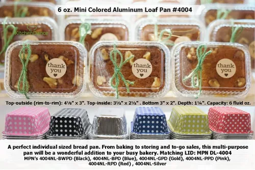 Vista 4 de KitchenDance - Mini moldes desechables de aluminio con tapas, 6 onzas, rectangulares de tamaño individual, moldes para hornear de papel de aluminio