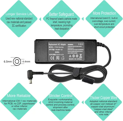 Vista 3 de ACDP-085N02 - Adaptador de CA para Sony Bravia KDL-40 KDL-48 KDL-32 KDL-42 Series KDL-40R510C KDL-40W600B KDL-48R510C KD-L48W600B KDL-48W650D KDL-33