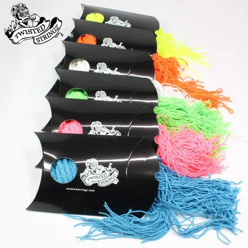 Vista 2 de Twisted Stringz Cuerdas Yo-Yo – Poliéster – Cuerda YoYo Regular Sólida – Paquete de 100 (Blanco Sólido)
