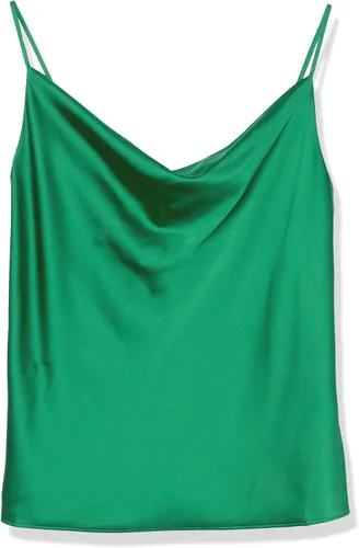 Vista 6 de The Drop Christy - Camiseta elástica sedosa con cuello de vaca para mujer