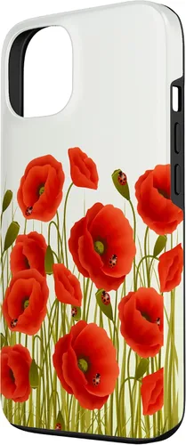 Vista 2 de iPhone 13 Rojo Amapolas Flores En Un Campo Caso