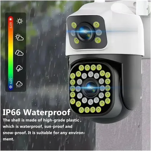 Vista 6 de Dual Lens PT WiFi Surveillance Camera EU Plug