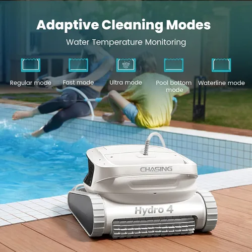 Vista 15 de Chasing Hydro 4 - Aspiradora de piscina para piscinas enterradas, robot de piscina con batería de 210 minutos para limpieza de pisos, paredes
