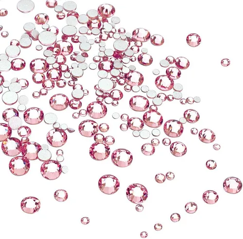 Vista 17 de LolliBeads Piedras redondas de resina para uñas con parte trasera plana y cristales acrílicos.