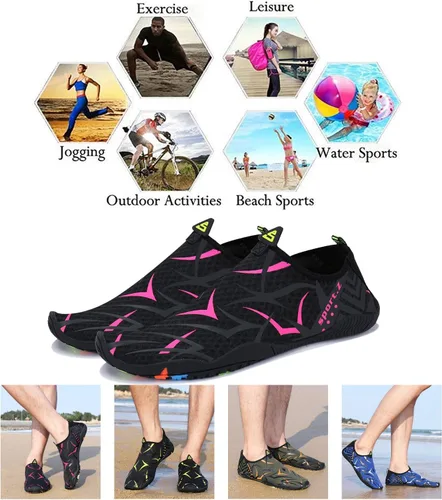 Vista 6 de Zapatos deportivos acuáticos para hombre y mujer PENGCHENG, un secado rápido, ligeros, para pies anchos, suela sólida de drenaje, para deportes