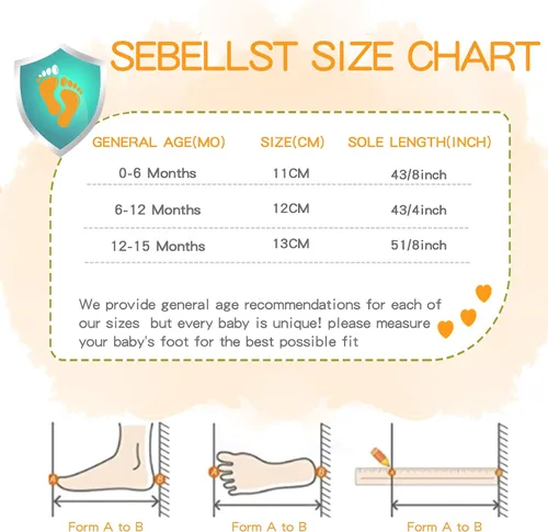 Vista 6 de SEBELLST Zapatos para bebés de 6 a 12 meses, 12-18 meses, zapatos para bebés recién nacidos de 0 a 6 meses, zapatos de cuna para bebé, zapatos