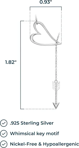 Vista 3 de Collar en Y de plata de ley 925 estilo Lariat con acento de circonita cúbica
