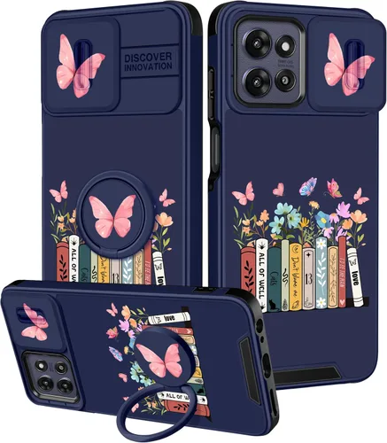Vista 97 de Funermei Funda para Moto G Stylus 5G 2022, funda para teléfono con diseño de calavera de esqueleto para mujeres y niñas, diseño gótico, Como