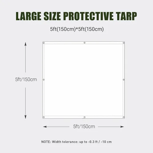 Vista 4 de Lona resistente de 0.157 in, impermeable, resistente a los rayos UV, utilizada para exteriores, caza, camping, mochileros, tienda de campaña, lona