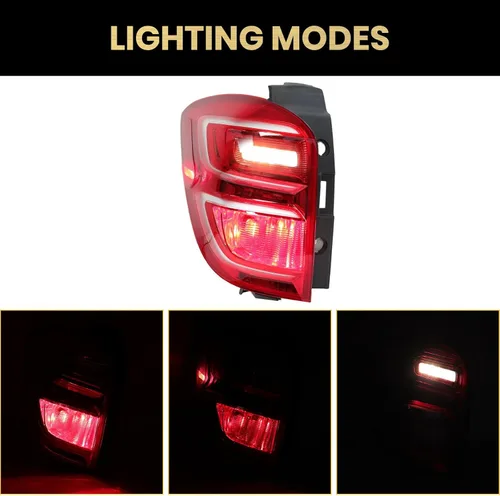 Vista 5 de Conjunto de luces traseras compatibles con Chevy Equinox 2016 2017, luz trasera tipo halógena, lámpara de freno trasera, repuesto # GM2800279