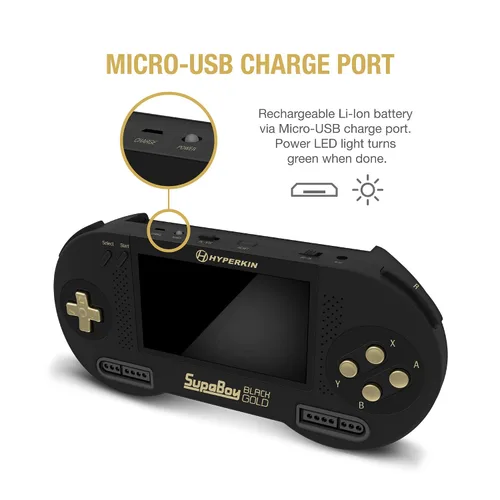 Vista 7 de Hyperkin SupaBoy Blackgold Portable Pocket Console for Super NESSuper Famicom - Super NES