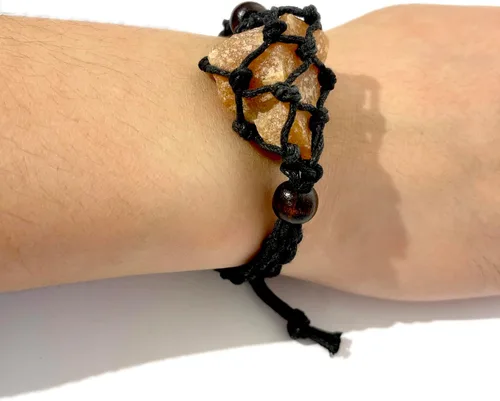 Vista 5 de 6 piezas de collar de cristal vacío grande pulsera llavero soporte jaula cordón hecho a mano, joyería de encanto