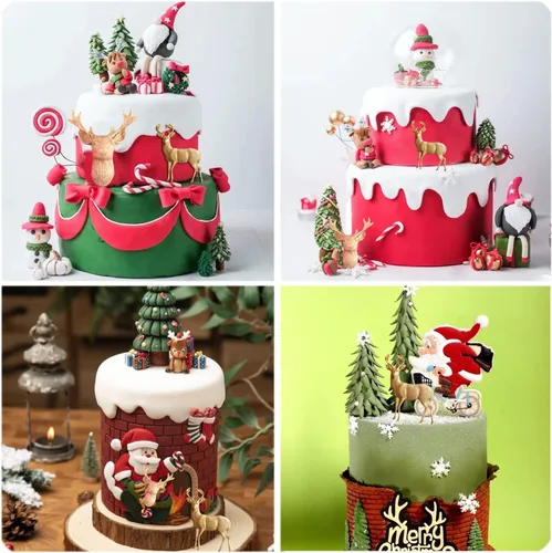 Vista 5 de Molde de silicona para ciervos de Navidad, moldes de fondant 3D, molde de alce para decoración de pasteles de Navidad, decoración de cupcakes
