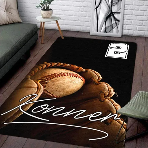 Vista 9 de Alfombra deportiva para jugador de béisbol, alfombra deportiva para dormitorio, 2 x 3, 3 x 5, 4 x 6, 5 x 8, antideslizante, para pasillo, deportes