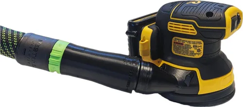 Vista 11 de Adaptador de vacío para lijadoras Dewalt - Recolección superior de polvo y ajuste de precisión - Galactic Gadgets (1-1/4 pulgadas - rojo)