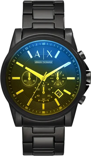 Vista 6 de Reloj cronógrafo Armani Exchange AX para hombre con correa de cuero, acero inoxidable o silicona
