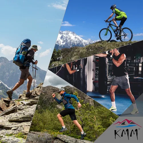 Vista 6 de KMM Calcetines tobilleros de lana merina para hombre con cojín de lengüeta baja para verano para senderismo al aire libre, golf, mocasín, tenis