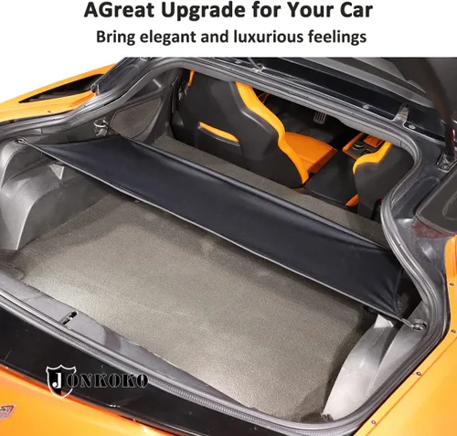 Vista 5 de Cubierta de carga para maletero de automóvil compatible con Chevrolet Corvette C7 2014-2019, protección retráctil de seguridad para maletero