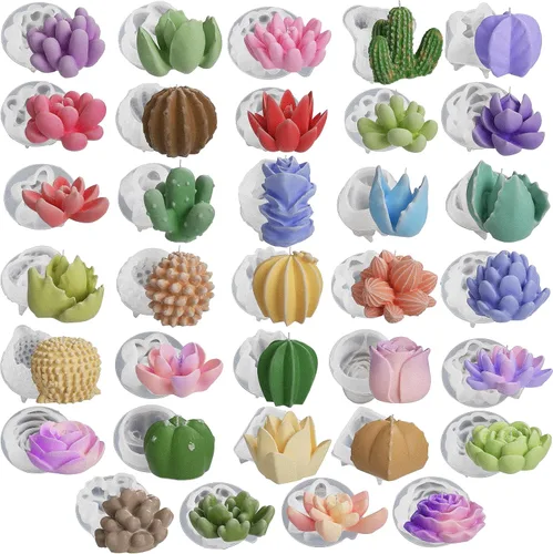 Vista 5 de Moldes de vela de calavera con bola y garra de rosa - Moldes de silicona 3D para resina, arcilla y elaboración de pasteles - Suministros