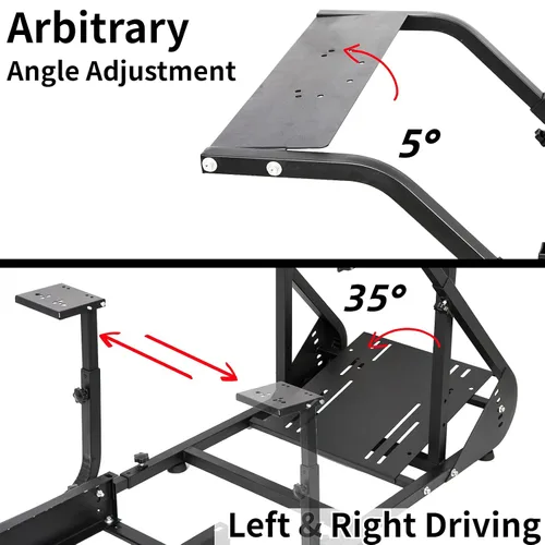 Vista 3 de Minneer Racing Simulator Cockpit for G25 G27 G29 G920,Driving Simulator Seat, Racing Steering Wheel Stand with Capacity 220LBS Without Wheel and