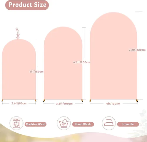 Vista 253 de Baby Blue Arch Backdrop Cover, 6FT Spandex Fitted Wedding Arch Stand Covers Round Top Chiara Backdrop Cover for Birthday Party Ceremony Banquet Azul