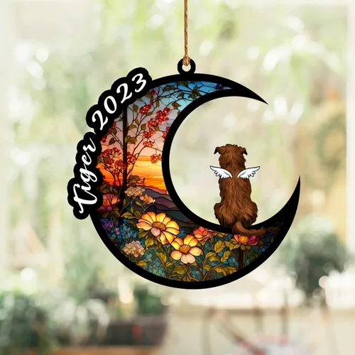 Vista 223 de Nazenti Atrapasoles conmemorativo para perros, adornos de Navidad personalizados para perros, adorno de Navidad, regalos conmemorativos para perros