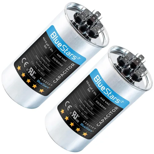 Vista 11 de [Certificado UL] BlueStars 70/7.5 uF 70+7.5 MFD 370 o 440 voltios VCA Condensador redondo de doble funcionamiento, compatible con aire acondicionado