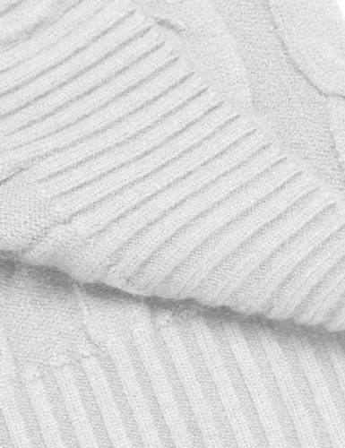 Vista 7 de COOFANDY Suéter de cuello alto ajustado para hombre, suéter de punto trenzado casual