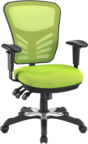 Vista 6 de Modway silla de oficina articulada, color verde, Polipropileno, Malla roja Rojo