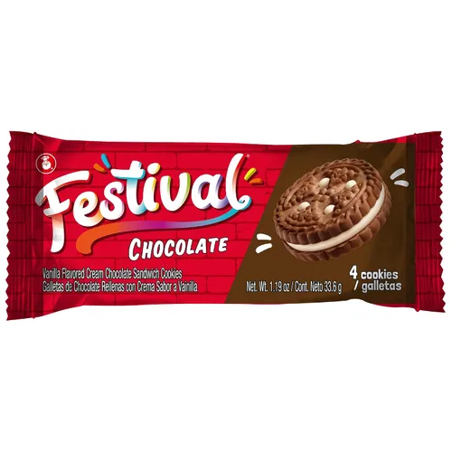 Vista 5 de Festival Galletas sándwich de crema de chocolate, 14.22 oz (paquete de 3)