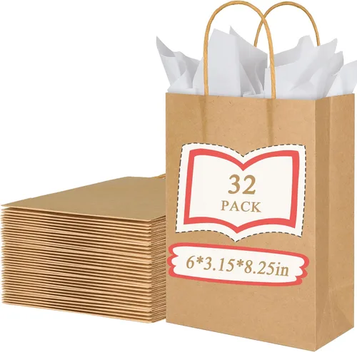 Vista 16 de BLEWINDZ - 32 bolsas de regalo pequeñas con 32 pañuelos de 8.7 x 6.3 x 3.2 01-8cols-S