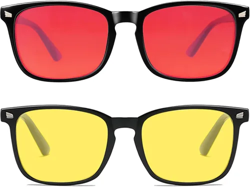 Vista 12 de Blue Light Blocking Glasses for Gaming Sleep&Computer–99.9% Filter Red/Amber Lens Anti Glare UV400 for Men Women