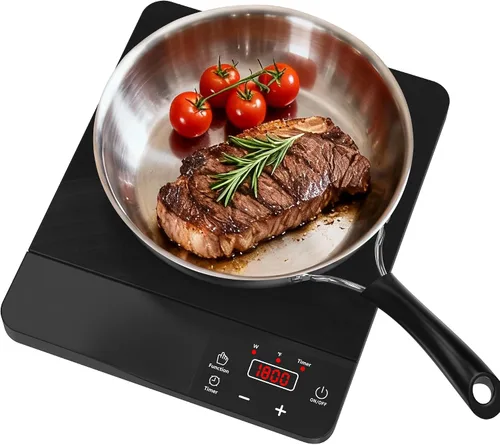 Vista 13 de Placa de cocina eléctrica de 110V, estufa eléctrica portátil de 1800W, placa caliente infrarroja, quemador individual Nafewin para encimera