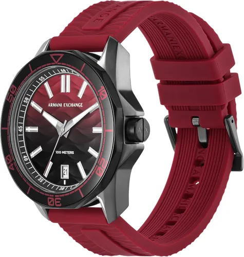 Vista 5 de AX Armani Exchange Dive-Inspired Sports Watch for Men with Stainless Steel or Silicone Band