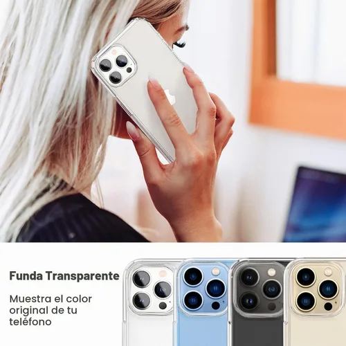 Vista 7 de JJGoo Funda transparente compatible con iPhone 13 Pro Max, transparente, suave, a prueba de golpes, delgada funda protectora para teléfono