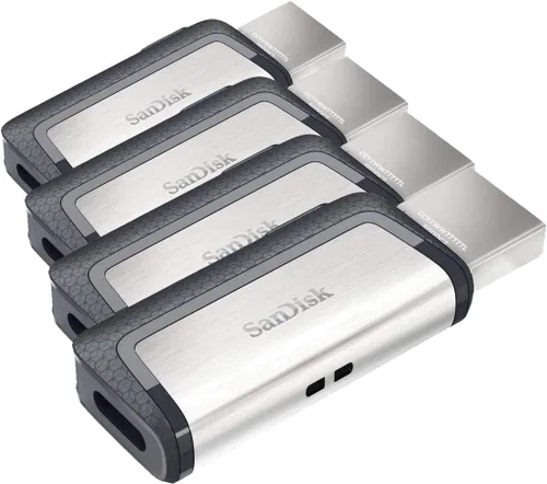 Vista 2 de SanDisk 32GB Ultra Dual Drive USB Type-C - USB-C, USB 3.1 - SDDDC2-032G-G46, Negro, Plata