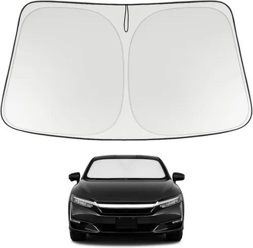 Vista 73 de Proadsy Parasol para parabrisas Rivian R1S 2022-2025 2026 de 4 capas plegable, protector de parasol frontal que bloquea los rayos UV, mantiene
