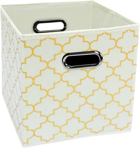 Vista 9 de Cubos de almacenamiento plegables negros, caja de almacenamiento de tela, cestas organizadoras con asas dobles para organizador del hogar (negro)