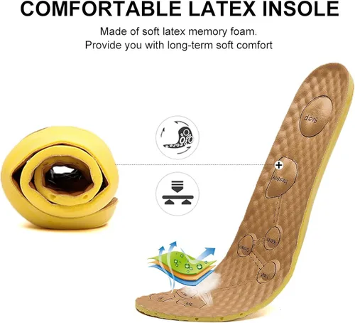 Vista 5 de alcubieree - Zapatos casuales de cuero para hombre, botines chukka sin cordones, mocasines ligeros, zapatos de conducción para caminar y conducir