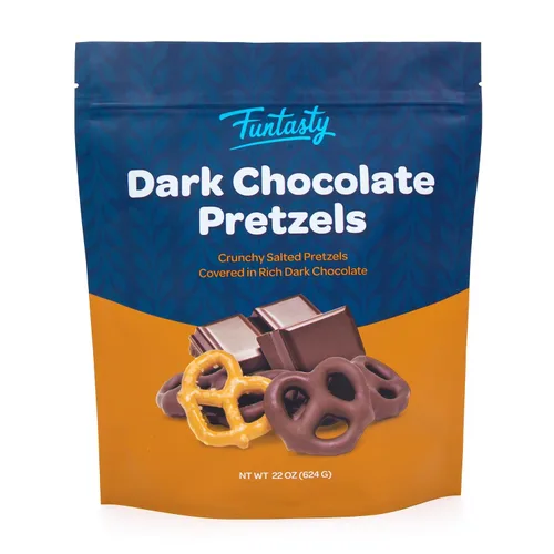 Vista 8 de Pretzels cubiertos de chocolate negro - Paquete de 22 onzas